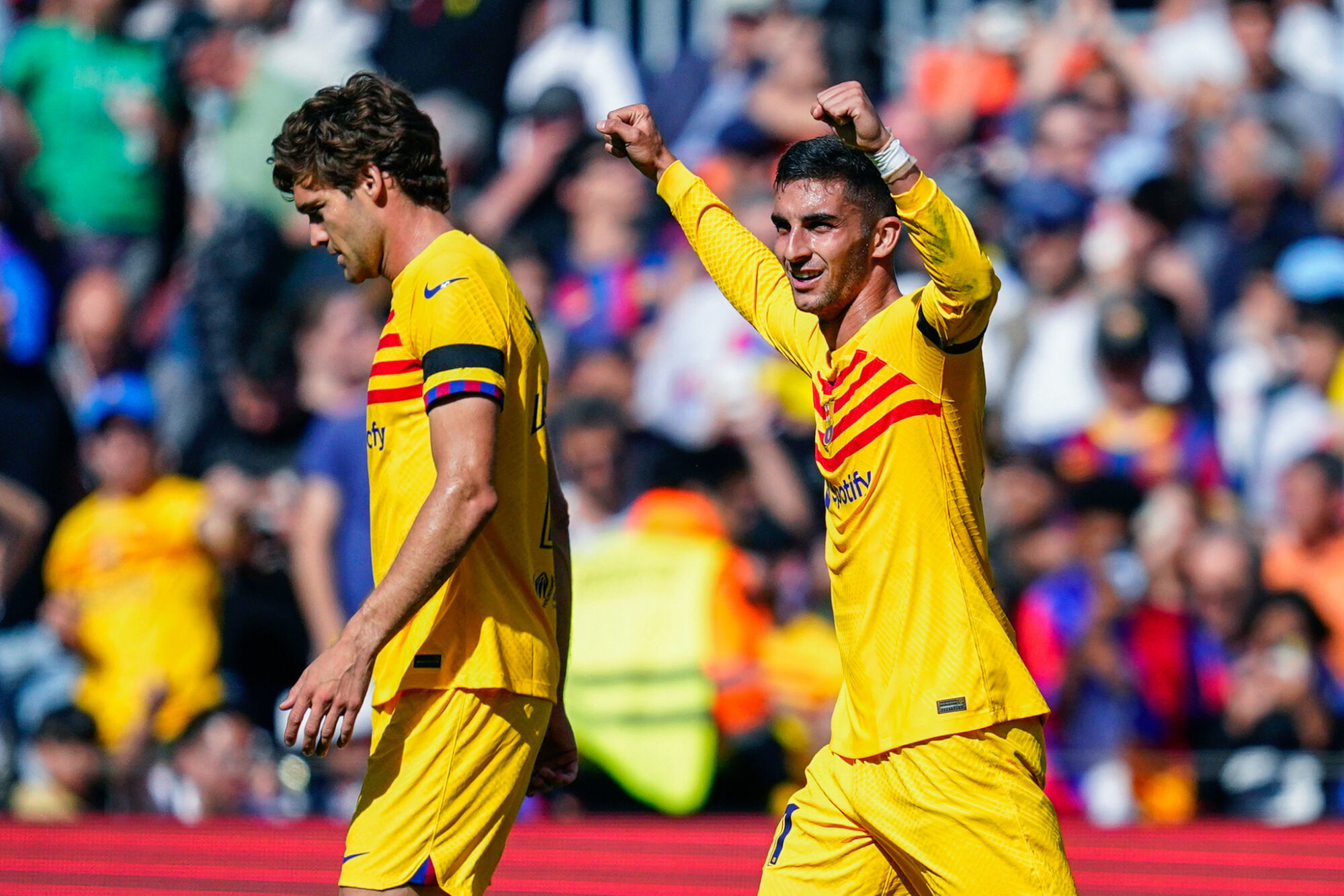 Ferran Torres est l'unique buteur du match pour le Bar&ccedil;a (Icon Sport)