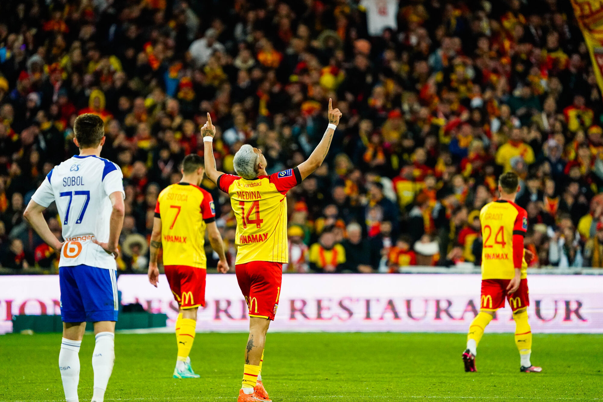 Facundo Media, défenseur-buteur du RC Lens. (IconSport) Facundo Media, défenseur-buteur du RC Lens. (IconSport)